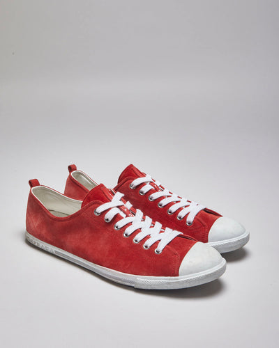 Prada Red Trainers - UK 12