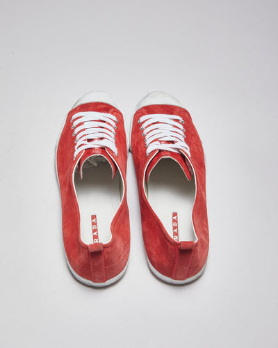 Prada Red Trainers - UK 12