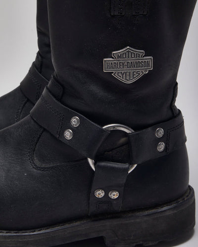 Harley Davidson Black Biker Boots - UK7.5