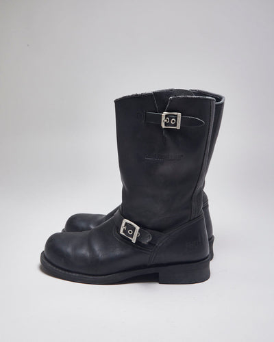 Caterpillar Black Leather Boots - UK10