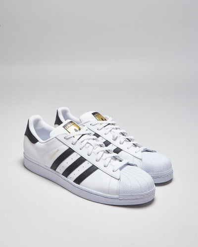 Adidas Shell Toe Superstar White & Black Trainers - UK 12.5