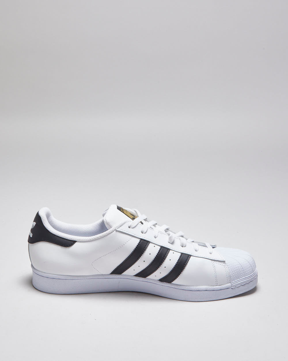 Adidas Shell Toe Superstar White &amp; Black Trainers - UK 12.5