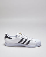 Adidas Shell Toe Superstar White &amp; Black Trainers - UK 12.5