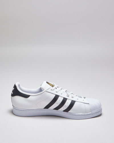 Adidas Shell Toe Superstar White & Black Trainers - UK 12.5