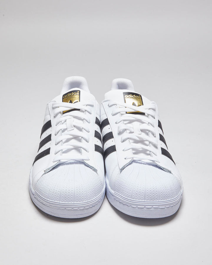 Adidas Shell Toe Superstar White & Black Trainers - UK 12.5