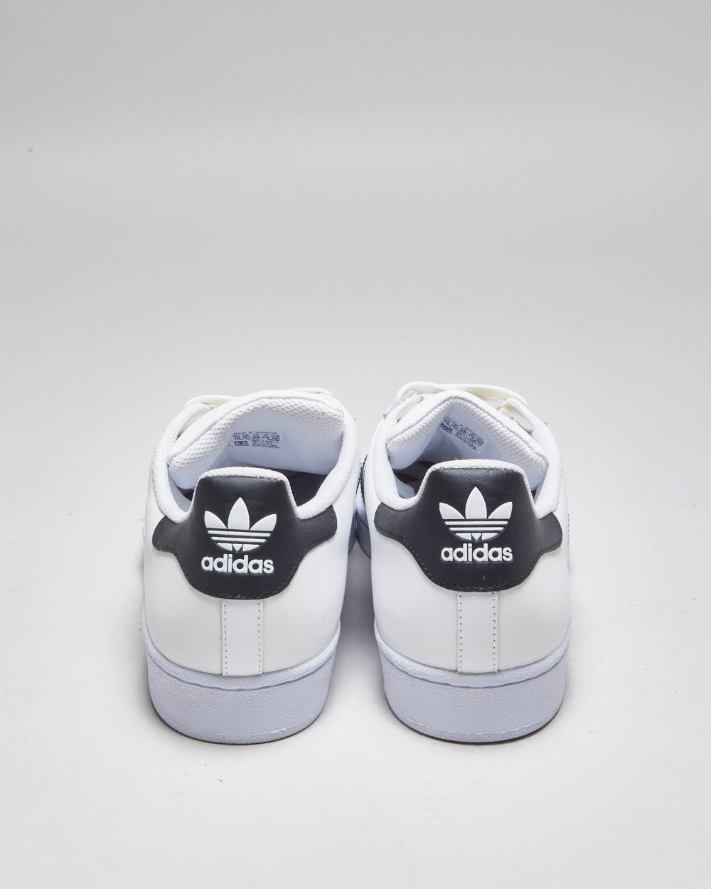 Adidas Shell Toe Superstar White &amp; Black Trainers - UK 12.5