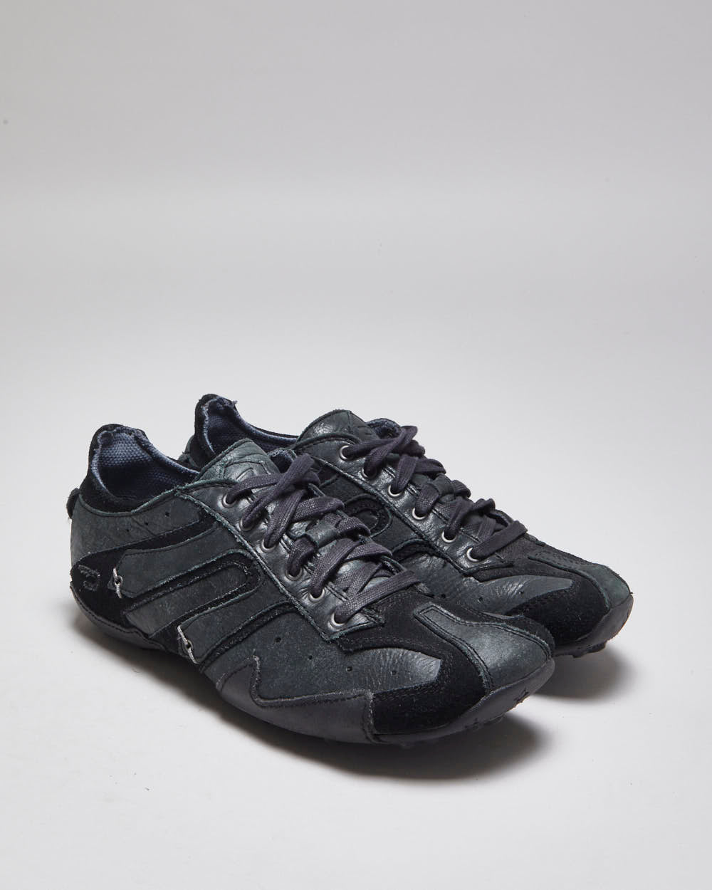 Vintage Y2K Diesel Leather Trainers - UK 7.5