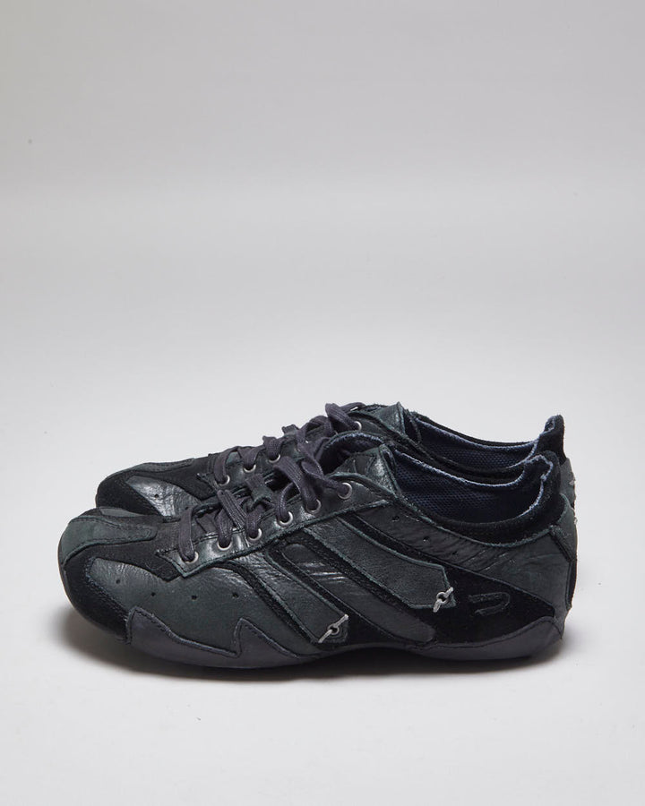 Vintage Y2K Diesel Leather Trainers - UK 7.5