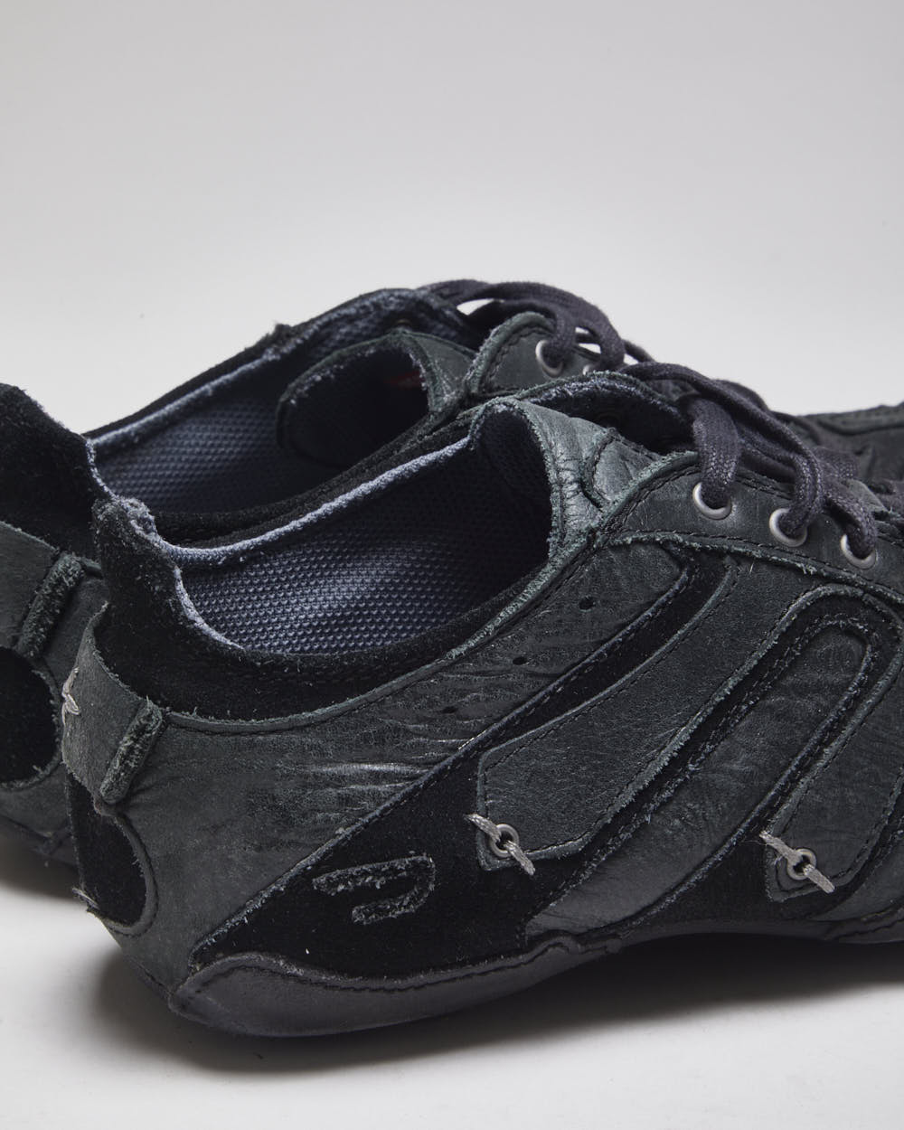 Vintage Y2K Diesel Leather Trainers - UK 7.5