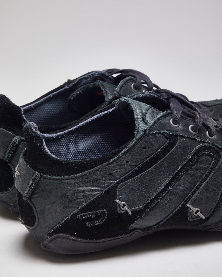 Vintage Y2K Diesel Leather Trainers - UK 7.5