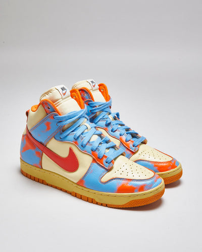 Nike Dunk High 1985 SP Acid Wash Saftey Orange Trainers - UK 7.5