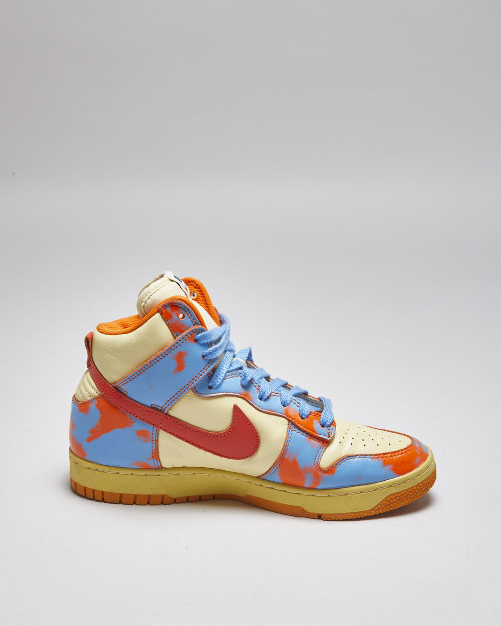 Nike Dunk High 1985 SP Acid Wash Saftey Orange Trainers - UK 7.5