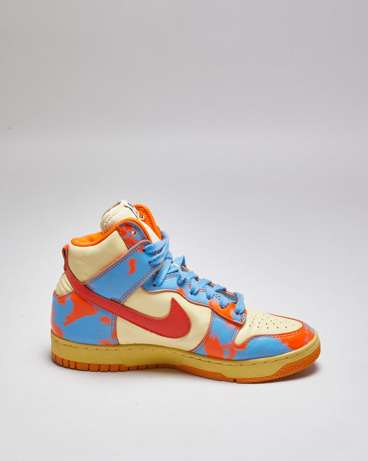 Nike Dunk High 1985 SP Acid Wash Saftey Orange Trainers - UK 7.5