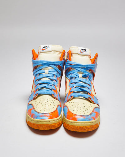 Nike Dunk High 1985 SP Acid Wash Saftey Orange Trainers - UK 7.5