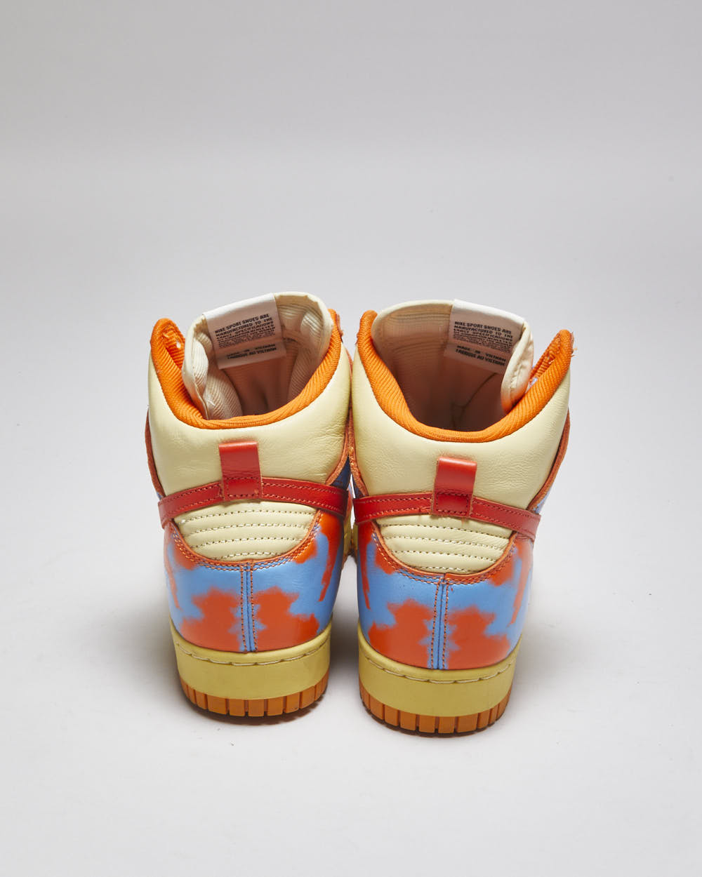 Nike Dunk High 1985 SP Acid Wash Saftey Orange Trainers - UK 7.5