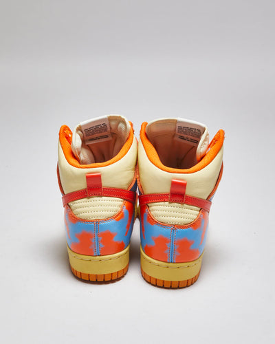 Nike Dunk High 1985 SP Acid Wash Saftey Orange Trainers - UK 7.5