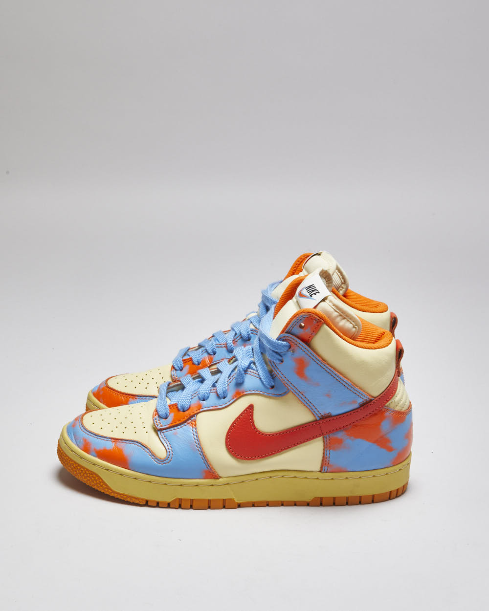 Nike Dunk High 1985 SP Acid Wash Saftey Orange Trainers - UK 7.5
