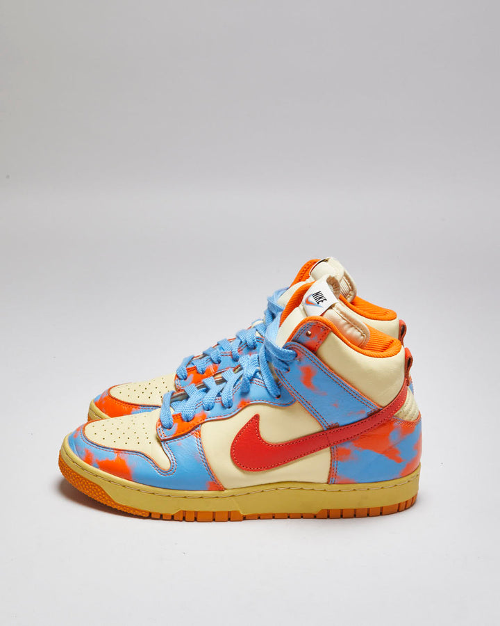 Nike Dunk High 1985 SP Acid Wash Saftey Orange Trainers - UK 7.5