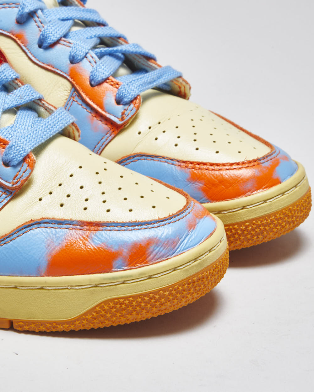 Nike Dunk High 1985 SP Acid Wash Saftey Orange Trainers - UK 7.5