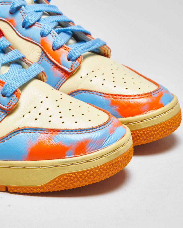 Nike Dunk High 1985 SP Acid Wash Saftey Orange Trainers - UK 7.5