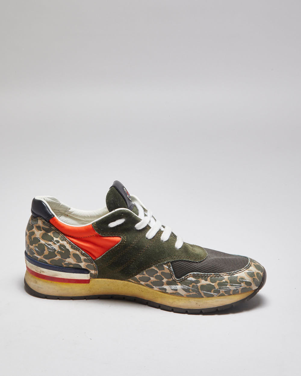 Vintage Moncler Multi Print Mesh Trainers - UK 7