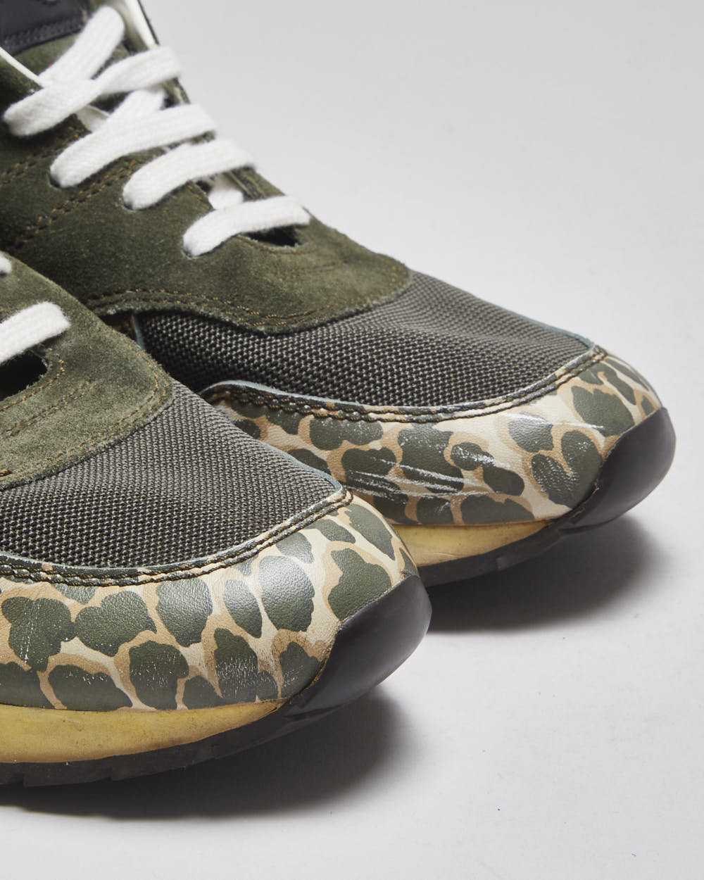 Vintage Moncler Multi Print Mesh Trainers - UK 7