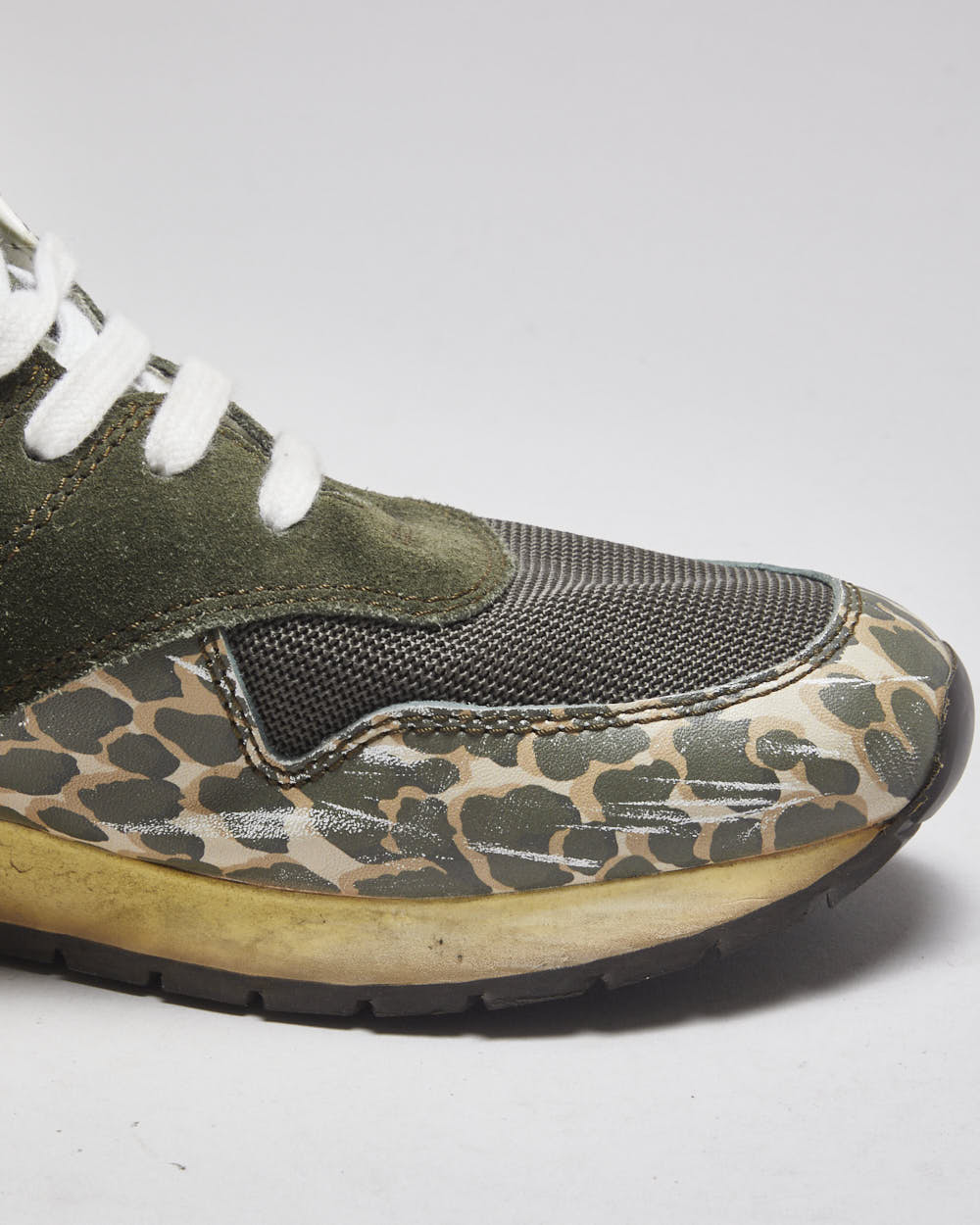 Vintage Moncler Multi Print Mesh Trainers - UK 7