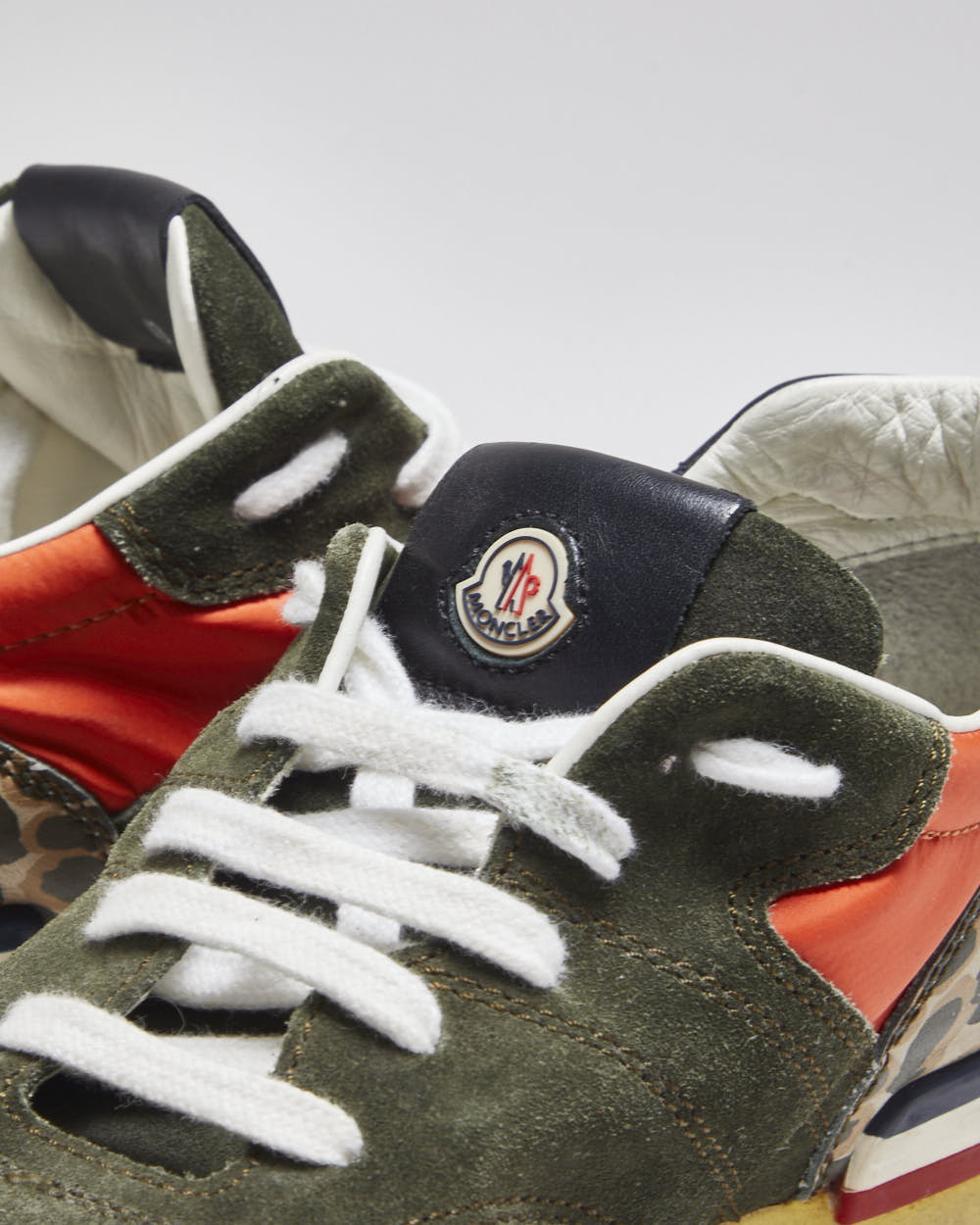 Vintage Moncler Multi Print Mesh Trainers - UK 7