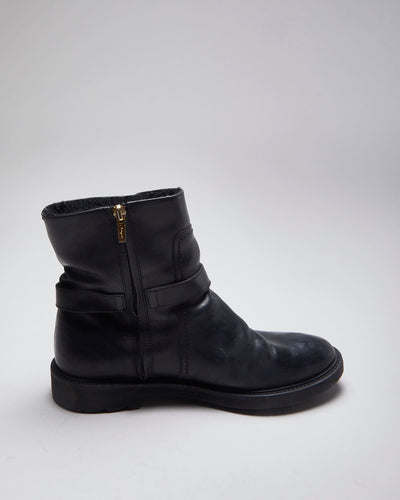 Vintage Salvatore Ferragamo Insulate Leather Ankle Boots - UK 10