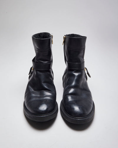 Vintage Salvatore Ferragamo Insulate Leather Ankle Boots - UK 10