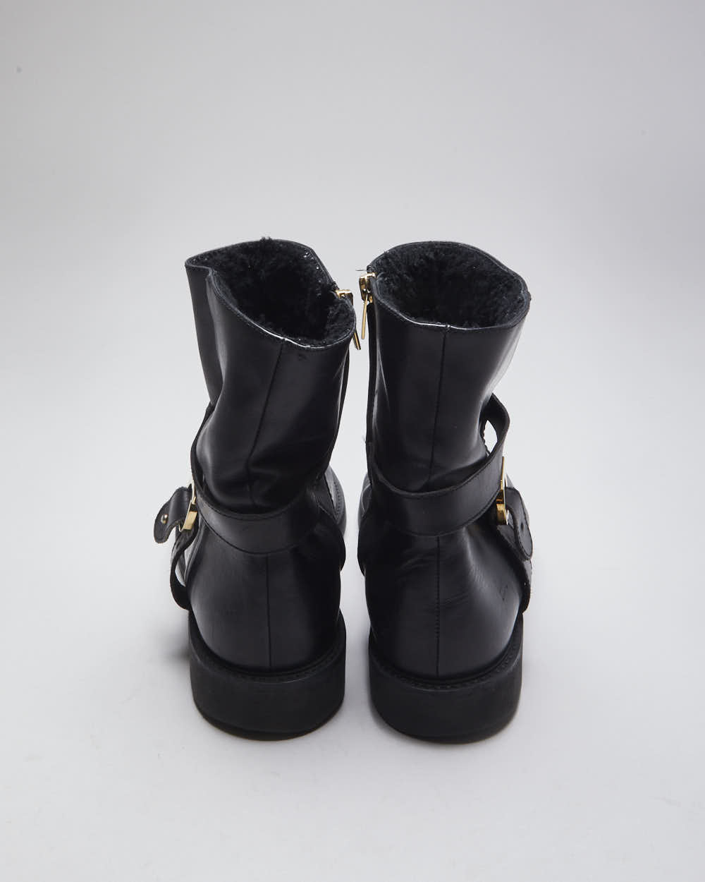 Vintage Salvatore Ferragamo Insulate Leather Ankle Boots - UK 10