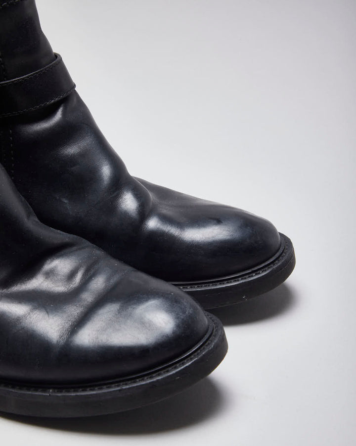 Vintage Salvatore Ferragamo Insulate Leather Ankle Boots - UK 10