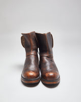 Vintage CAT Brown Leather Chelsea Work Boots - UK 8