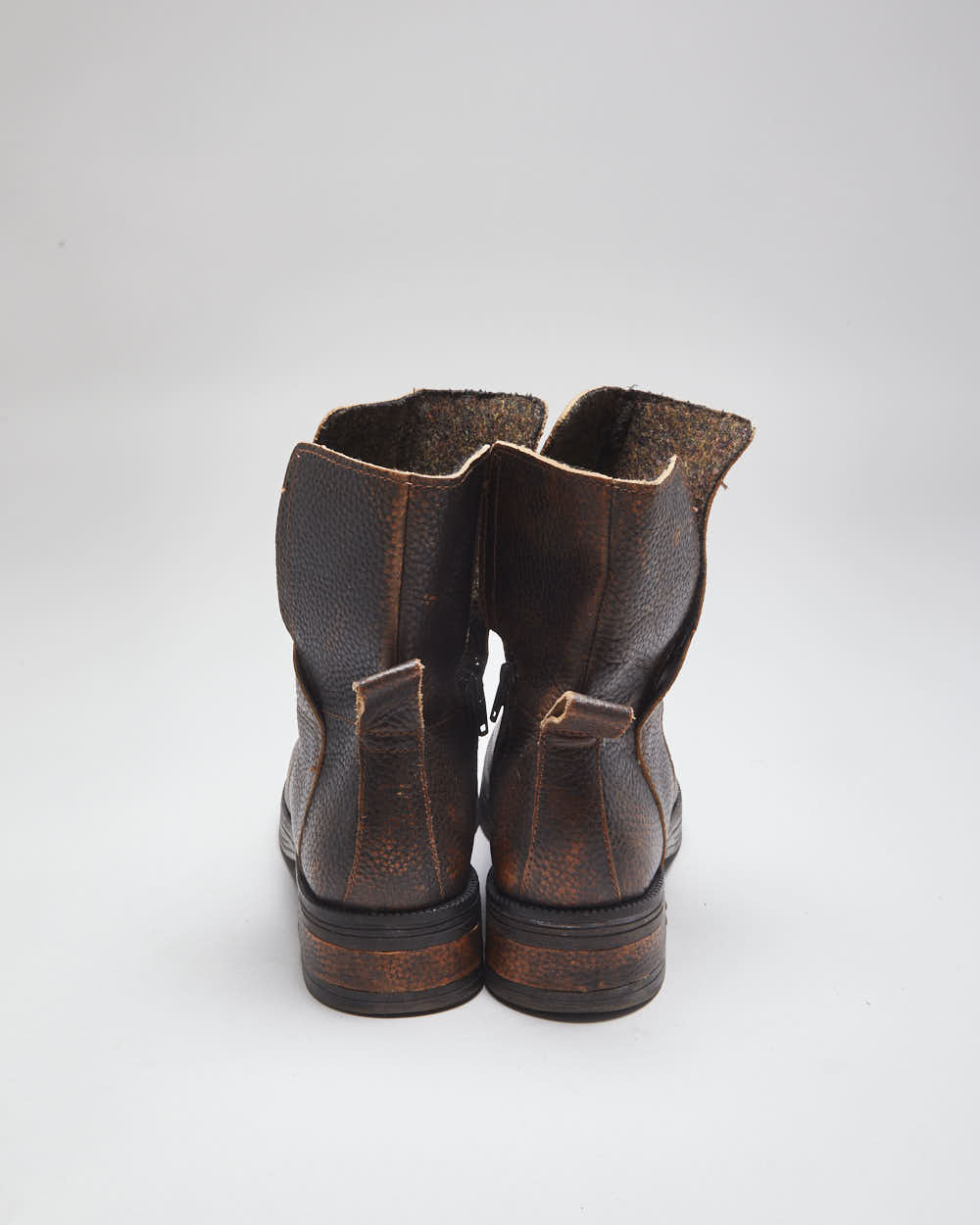 Vintage CAT Brown Leather Chelsea Work Boots - UK 8