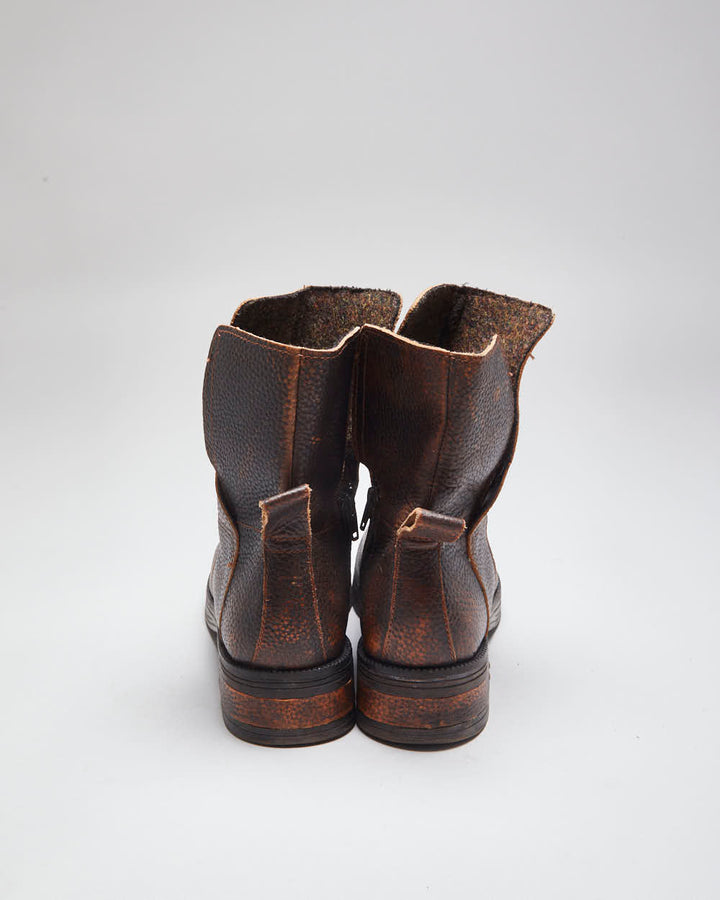 Vintage CAT Brown Leather Chelsea Work Boots - UK 8