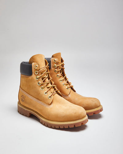 Vintage Timberland Classic Beige Work Boots - UK 8