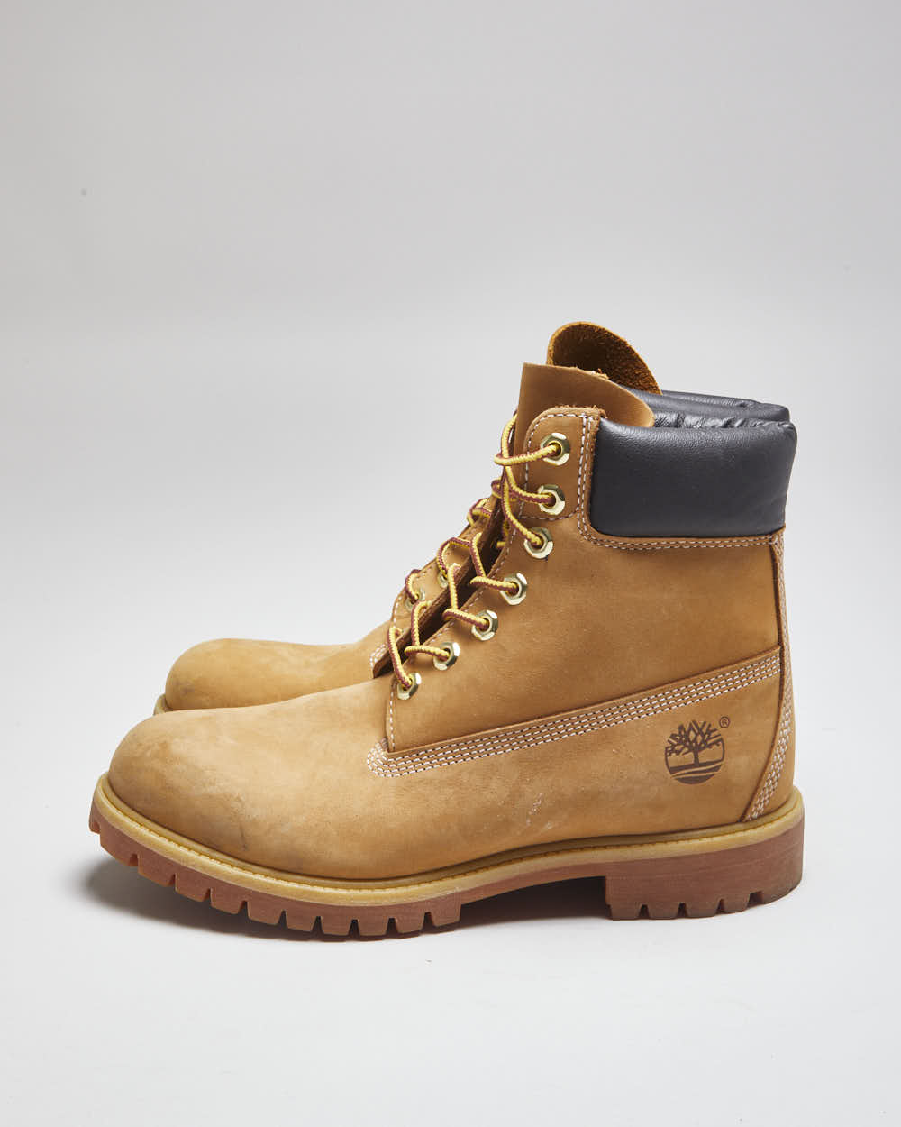 Vintage Timberland Classic Beige Work Boots - UK 8