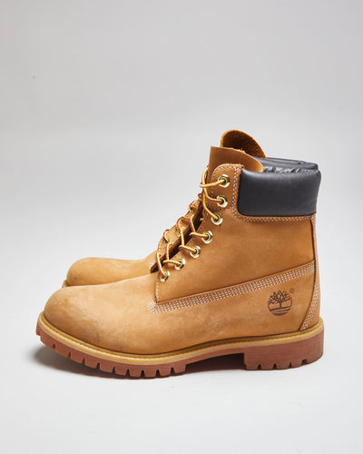 Vintage Timberland Classic Beige Work Boots - UK 8