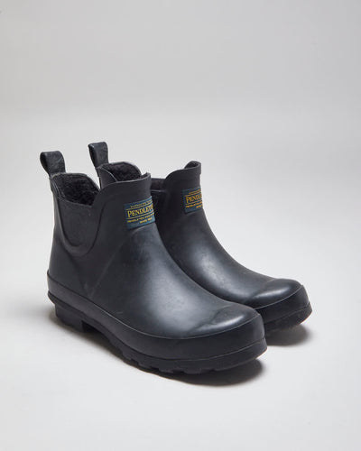 Vintage Pendleton Fleece Lined Rubber Chelsea Boots - UK 6