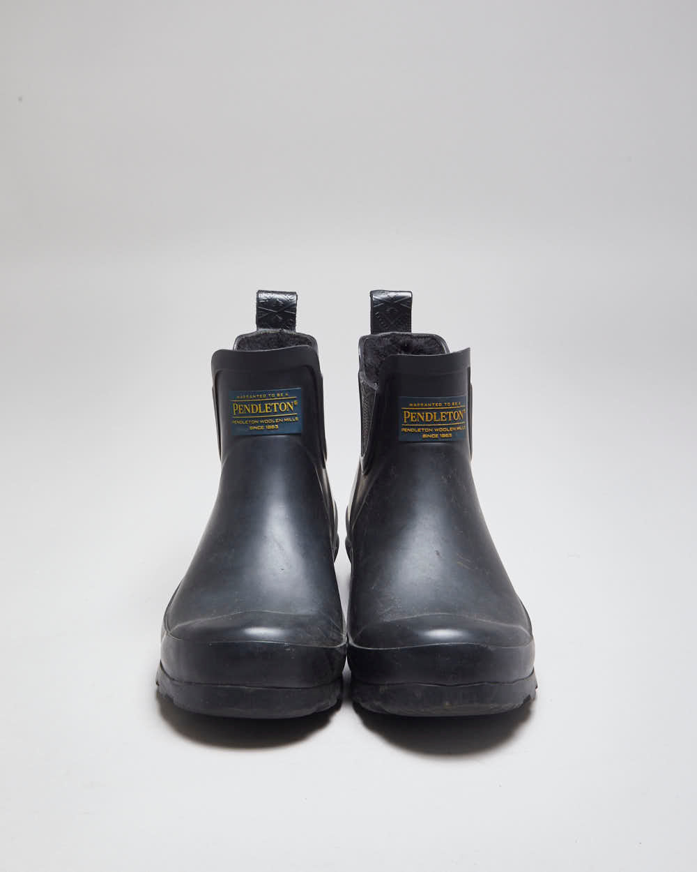 Vintage Pendleton Fleece Lined Rubber Chelsea Boots - UK 6