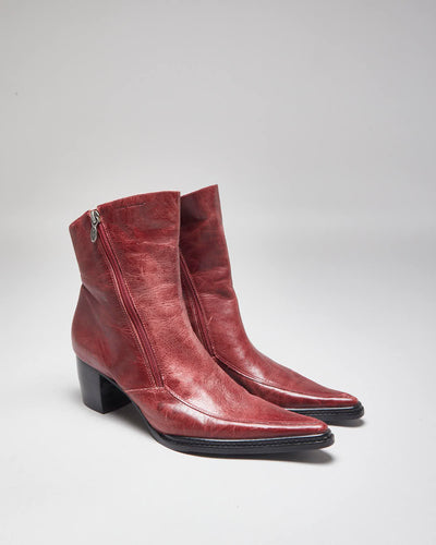 Harley Davidson Red  Leather Boots - UK9