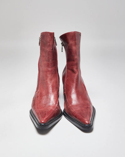 Harley Davidson Red  Leather Boots - UK9