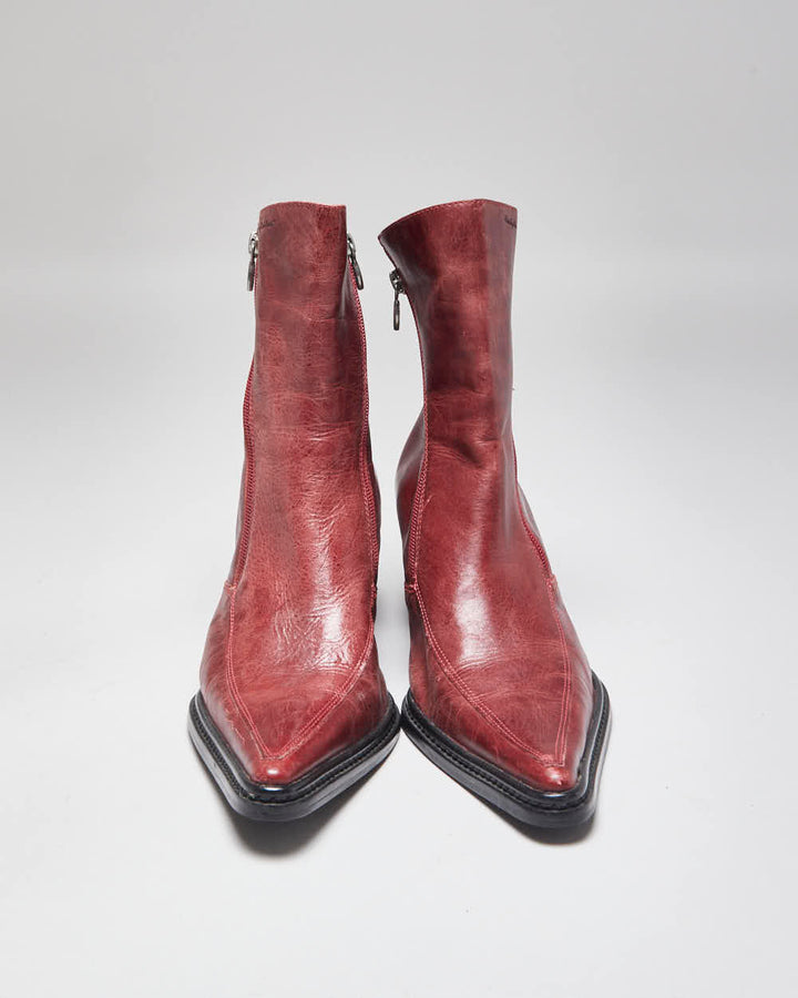 Harley Davidson Red  Leather Boots - UK9