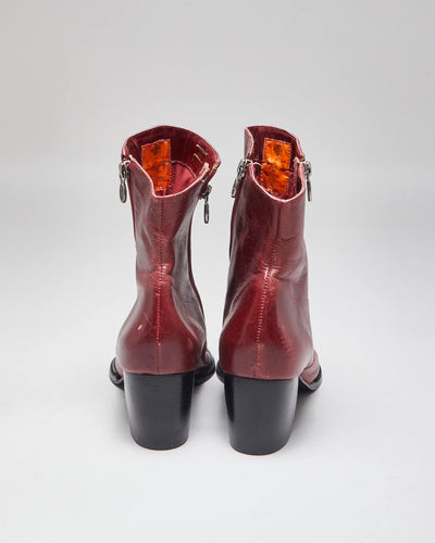 Harley Davidson Red  Leather Boots - UK9