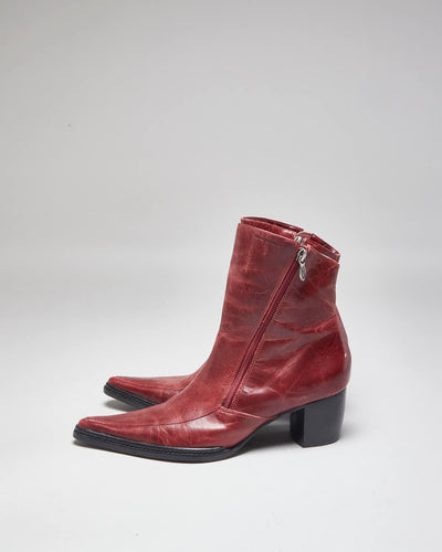 Harley Davidson Red  Leather Boots - UK9