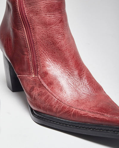 Harley Davidson Red  Leather Boots - UK9