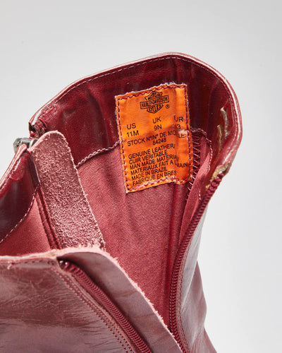 Harley Davidson Red  Leather Boots - UK9