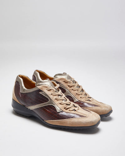 Vintage Y2K Tod's Narrow Toe Leather Trainers - UK 6