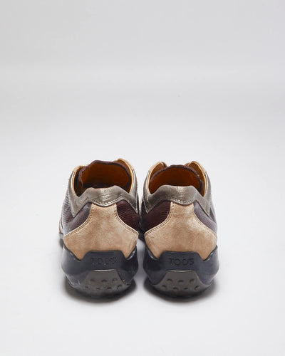 Vintage Y2K Tod's Narrow Toe Leather Trainers - UK 6