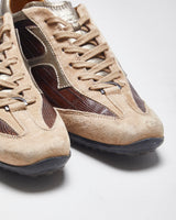 Vintage Y2K Tod's Narrow Toe Leather Trainers - UK 6